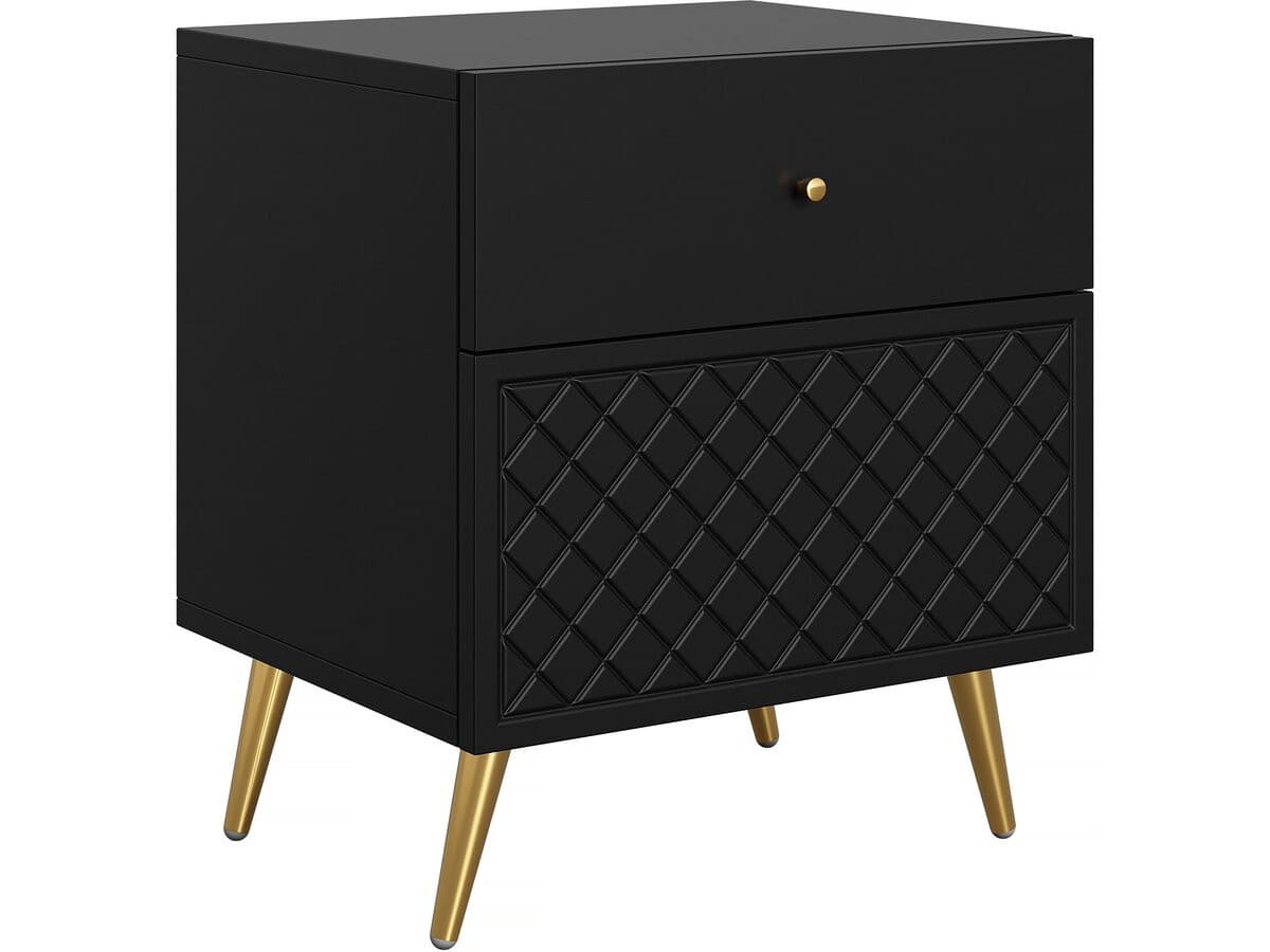 Table de chevet "Temerra " 50 x 42 x 57 cm - Noir